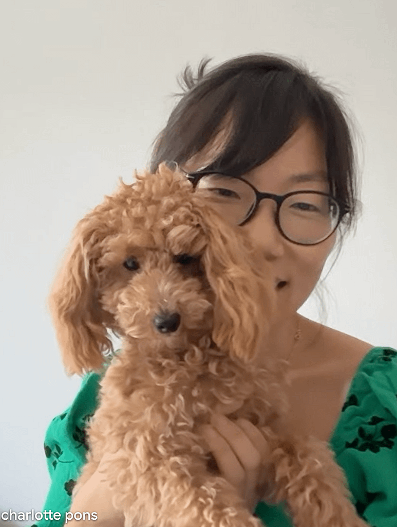 Charlotte Pons et son chien